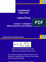 Investments FINA-3720 Ligang Zhong: Lecture 11 (Chapter 17) Macroeconomic and Industry Analysis