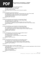 Financial Markets and Institutions, 7e (Mishkin) Chapter 2 Overview of The Financial System 2.1 Multiple Choices