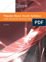 Popular Music Vocals Syllabus 2017