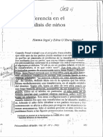 La Transferencia en El Psicoanálisis de Niños