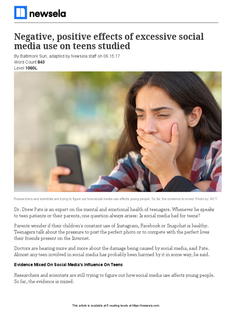 Social Media's Mixed Impact on Teens | PDF | Social Media | Popular ...