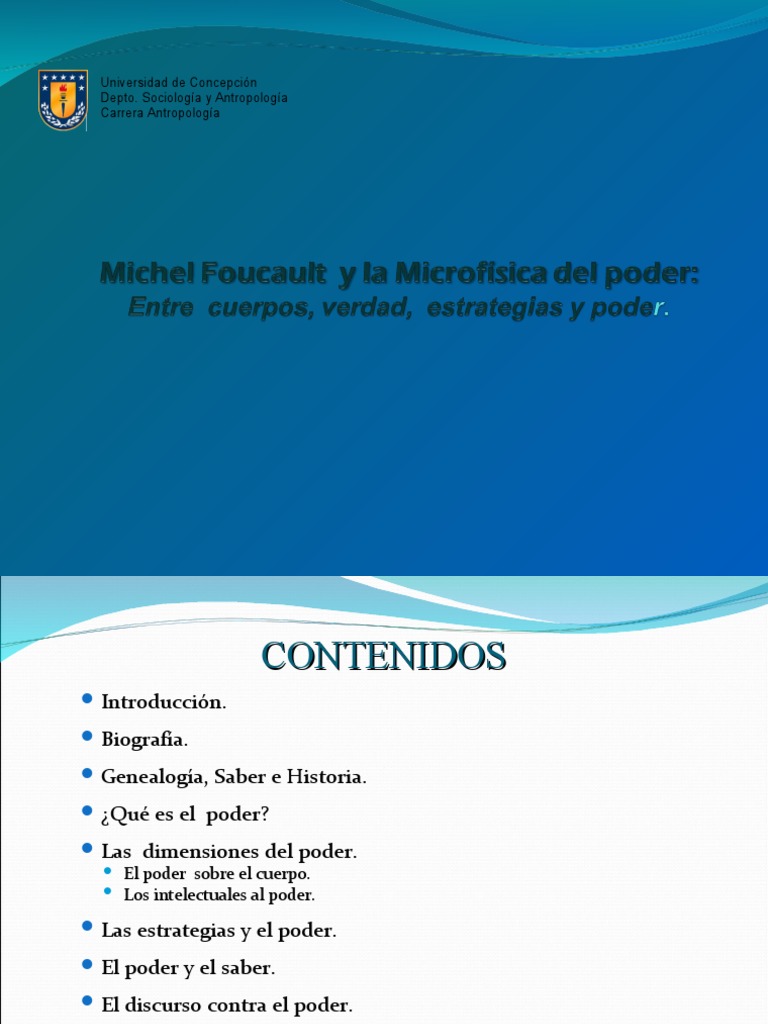 Foucault y la Microfísica del Poder | PDF | Michel Foucault | Verdad