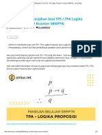 Tips Mengerjakan Soal TPS - TPA Logika Proposisi - Kuantor SBMPTN - Zenius Blog