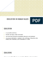 Education in Human Values (F)