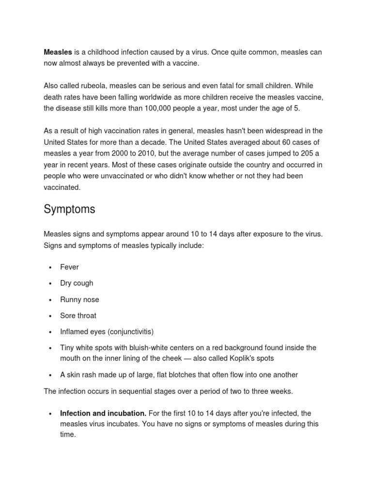 Measles | PDF | Measles | Viral Diseases