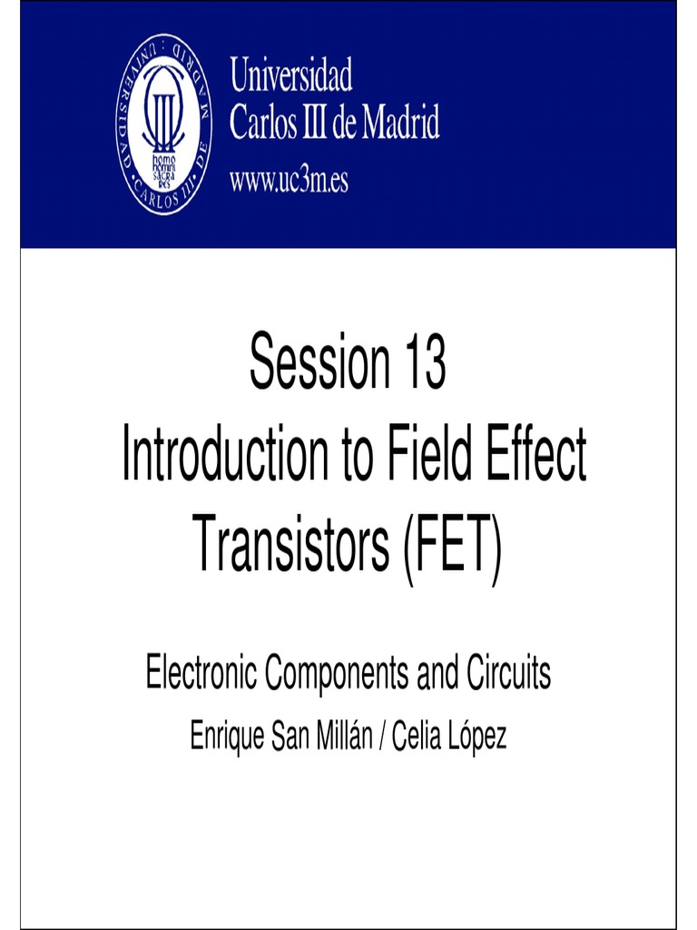 Introduction to Field Effect Transistors | PDF | Field Effect ...