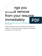 31 Things You Should Remove From Your Resume Immediately