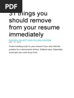 31 Things You Should Remove From Your Resume Immediately