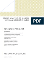 Brand Analysis of Global V Indian Brands in India