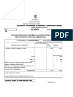 Estimate: The Chief Mechanical Engineer, Rail Wheel Factory, Indian Railways, Yelahanka, Bengaluru