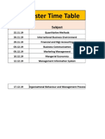 Time Table 1 Semester