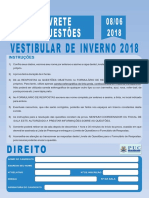 PUCCAMPINAS-Prova Direito Vestibular Inverno 2018