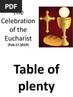 The Celebration of The Eucharist