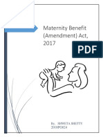 Maternity Benefit (Amendment) Act, 2017: By, Shweta Shetty