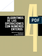 Cuaderno 4 Algoritmos de Las Operaciones Con Números Enteros. National Council of Teachers of Mathematics U. S. A.