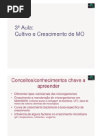 Microbiologia 3ª Aula - Cultivo e Crescimento de Microrganismos