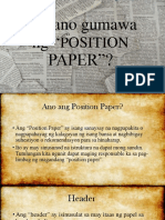 Paano Ang Paggawa NG Position-Paper