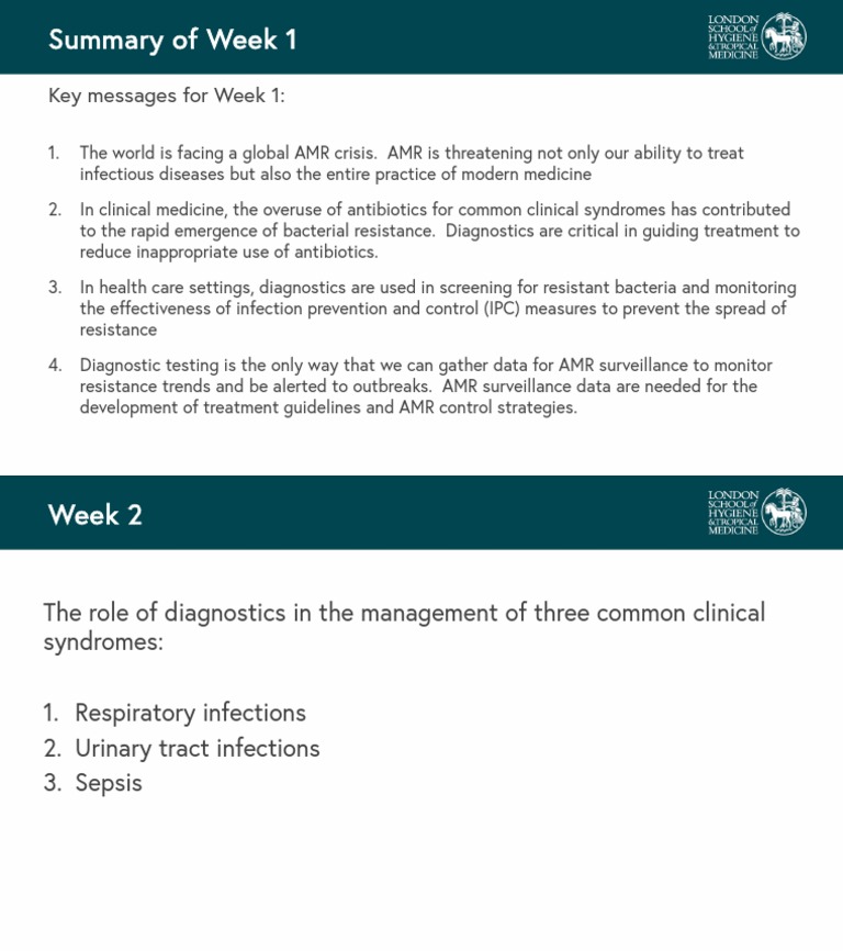 Week 1 AMR Crisis and Diagnostic Insights | PDF | Self-Improvement ...