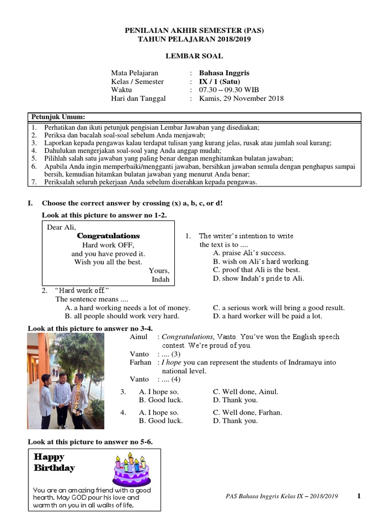 7 Soal Pas B Ing 9 K13 Rev Vitamin C Cooking