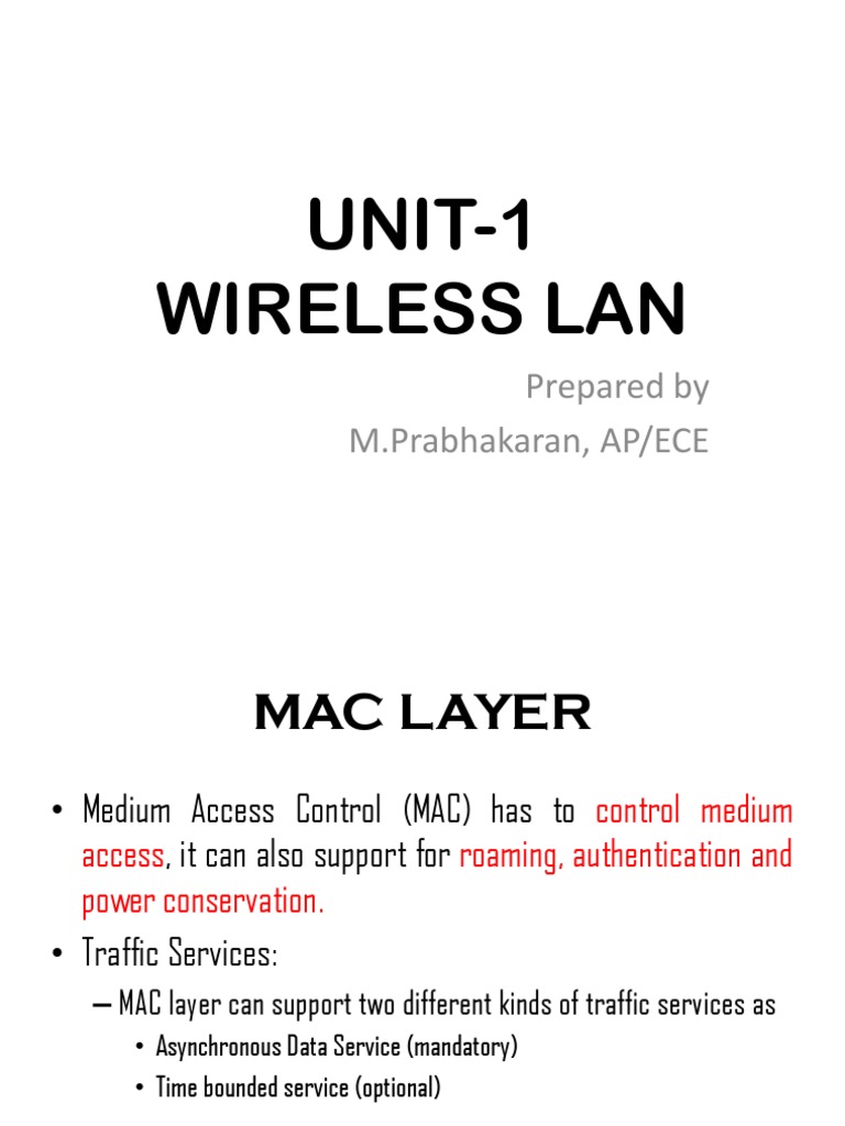 Understanding MAC Layer in Wireless LAN | PDF | Computer Network ...