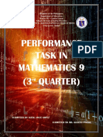 Performance Task in Mathematics 9 (3 Quarter)
