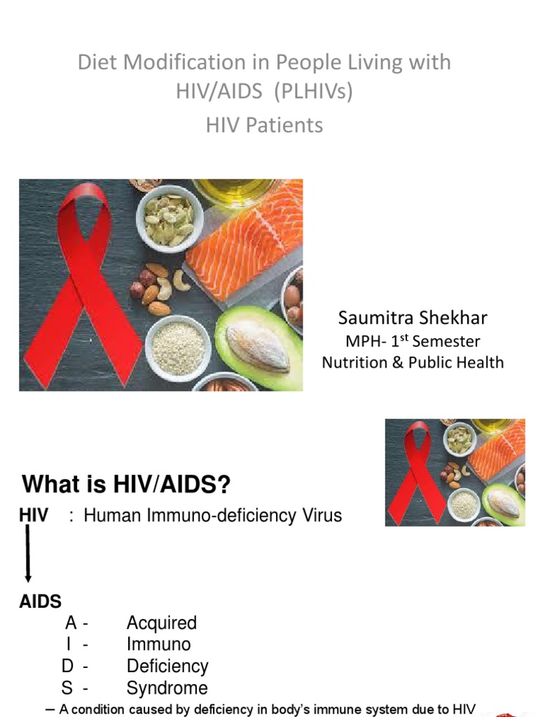 Nutrition & Diet in PLHIVS | PDF | Management Of Hiv/Aids | Hiv/Aids