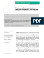 Transition To Propofol After Sevoflurane Anesthesia To Prevent Emergence Agitation: A Randomized Controlled Trial