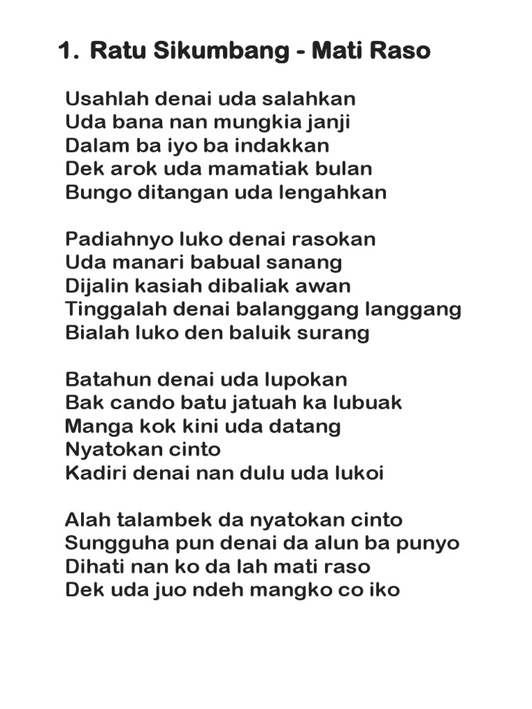 Judul Lagu