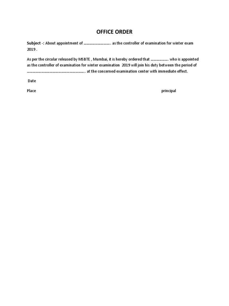 Office Order | PDF | Career & Growth | Finance & Money Management