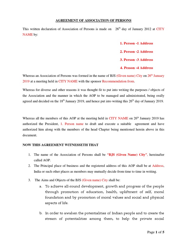 BJS AOP Sample Document | PDF | Signature | Presidents Of The United States