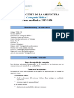GUÍA DOCENTE DE CATEQUESIS  I (2019-2020)