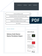 Bahasa Arab Nama Nama Peralatan Dapur - HTML