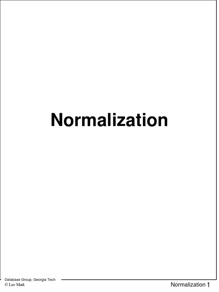 Normalization 2 | PDF | Information Retrieval | Data Management