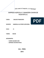 ANÁLISIS FINANCIERO DE EMPRESA AGRÍCOLA Y GANADERA CHAVÍN DE HUÁNTAR S.A. 2018-2017