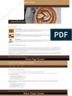 Python, Django and MySQL Project on Coffee Shop Management System Screens