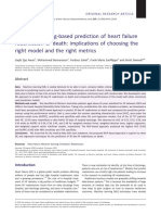 Machine Learning‐Based Prediction of Heart Failure Readmission or Death Implications of Choosing the Right Model and the Right Metrics