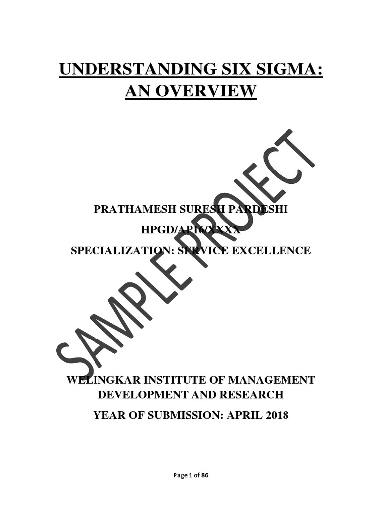 Overview of Six Sigma Principles | PDF | Six Sigma | Business Process