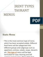 5 Different Types of Restaurant Menus