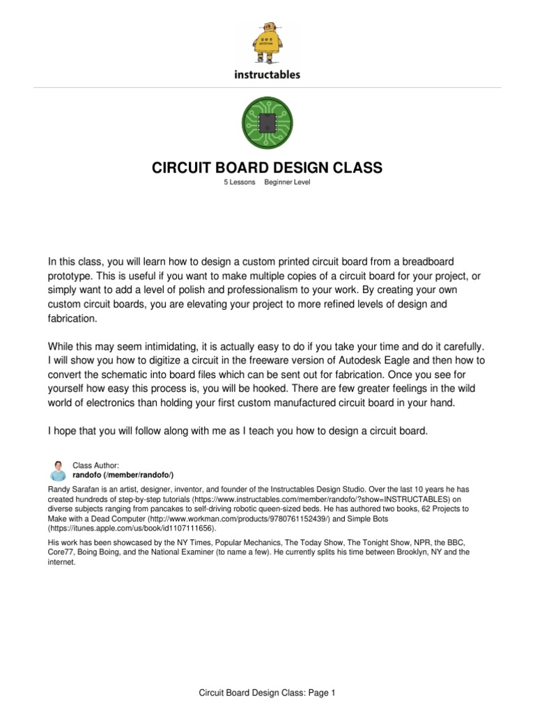 Circuit Board Design Class PDF | PDF | Printed Circuit Board ...