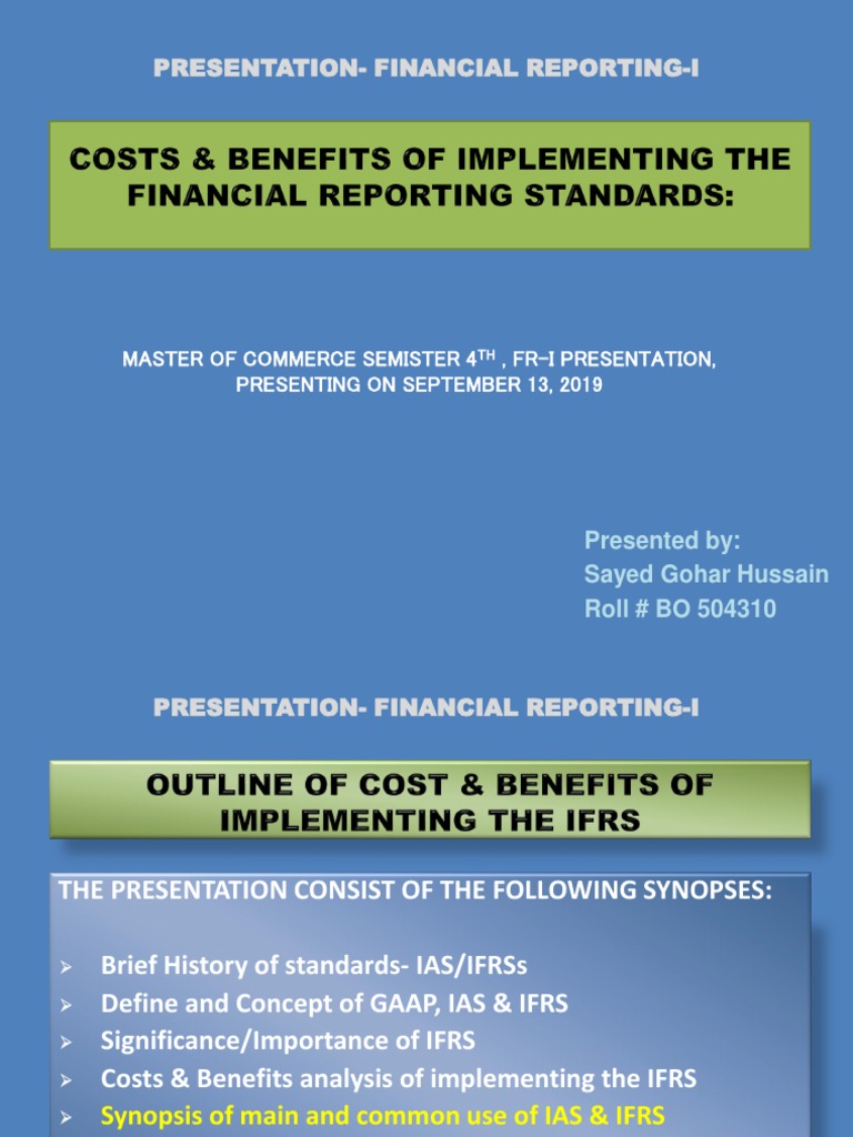 Financial Reporting Standards Overview | PDF | International Financial ...
