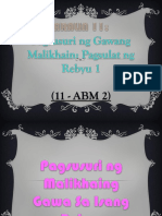 Pagsusuri NG Gawaing Malikhain, Pagsulat NG Rebyu