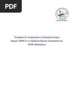 Template For Preparation of Detailed Project Report (DPR) in R/o Stadium/Sports Complexes For KIIFB Assistance