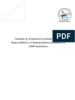Template For Preparation of Detailed Project Report (DPR) in R/o Stadium/Sports Complexes For KIIFB Assistance