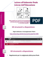 Slide Percorso Accompagnamento Scrittura Elaborato Finale PDF