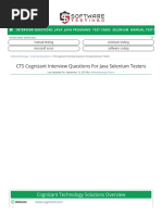 Selenium Interview Questions - Cognizant