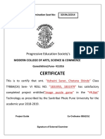 Certificate: Progressive Education Society's