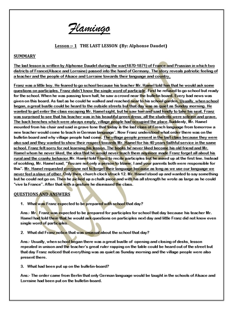 Flamingo Notes Pdf Mahatma Gandhi Swimming