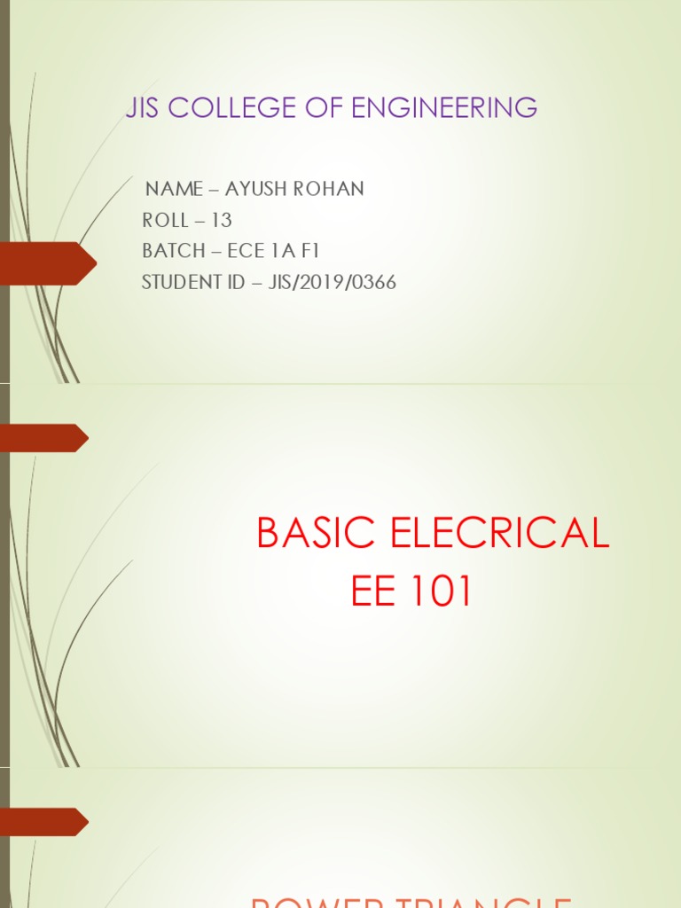 Understanding Power Triangle in EE 101 | PDF