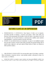 Factores Claves de Un Emprendedor