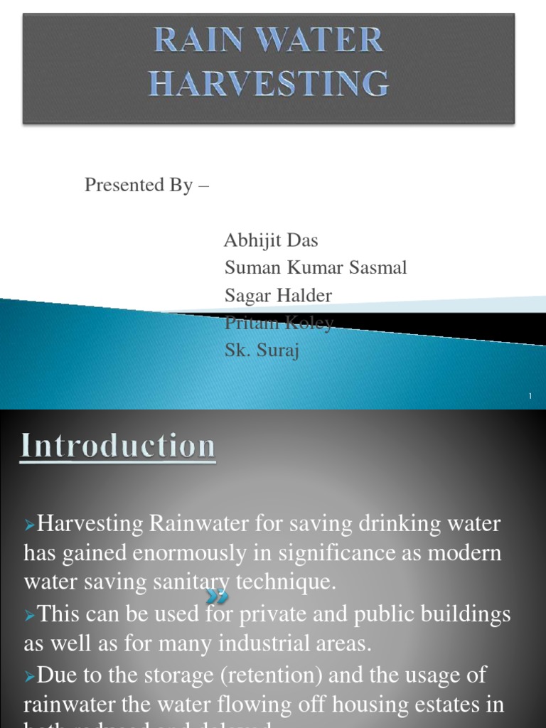 Rain Water Harvesting | PDF | Surface Runoff | Groundwater